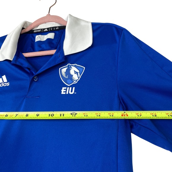 Adidas EIU Eastern Illinois Panthers Polo Shirt Mens Small Blue Climalite S - Picture 7 of 11